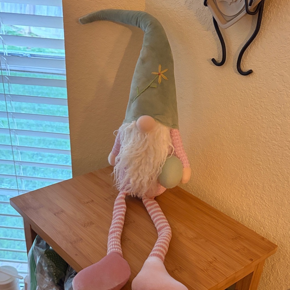 Whimsical Gnome Plush with Green Hat